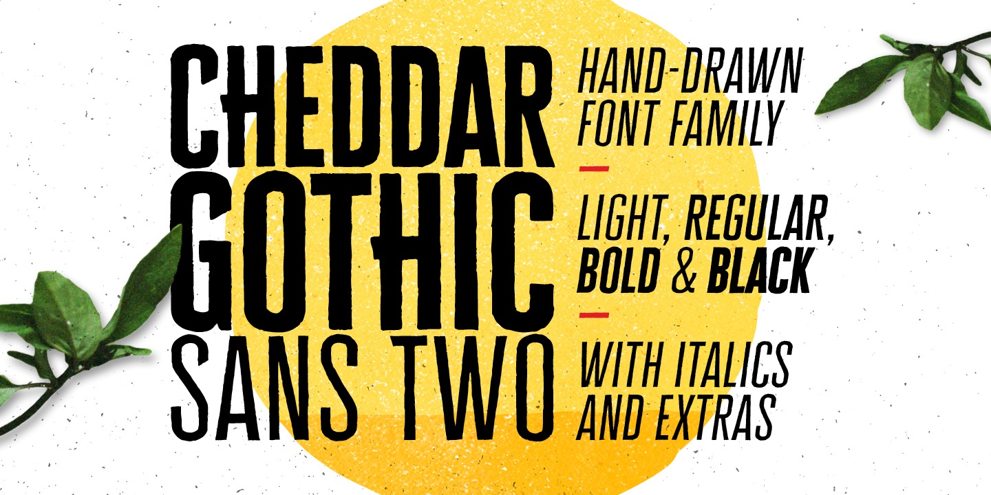 Шрифт Cheddar Gothic Sans Two